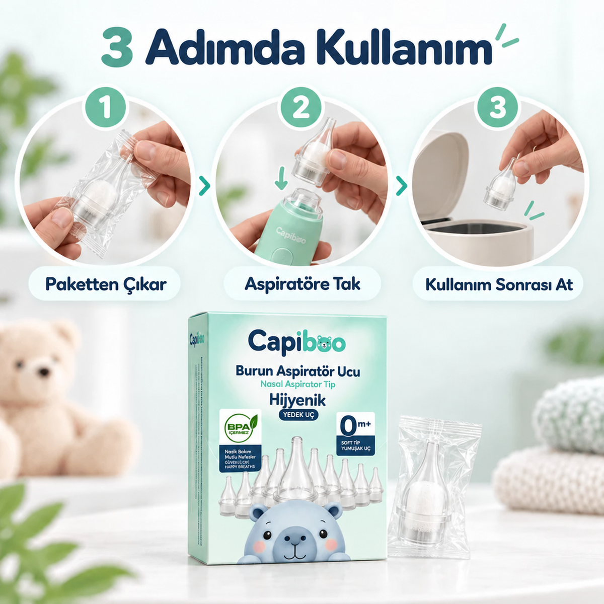Bebek Burun Aspiratör Yedek Ucu