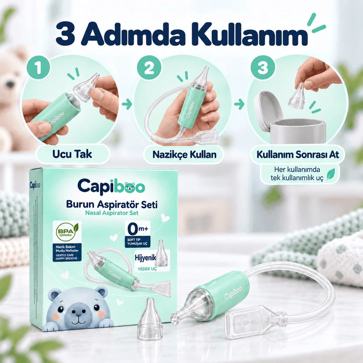 Bebek Burun Aspiratör Seti