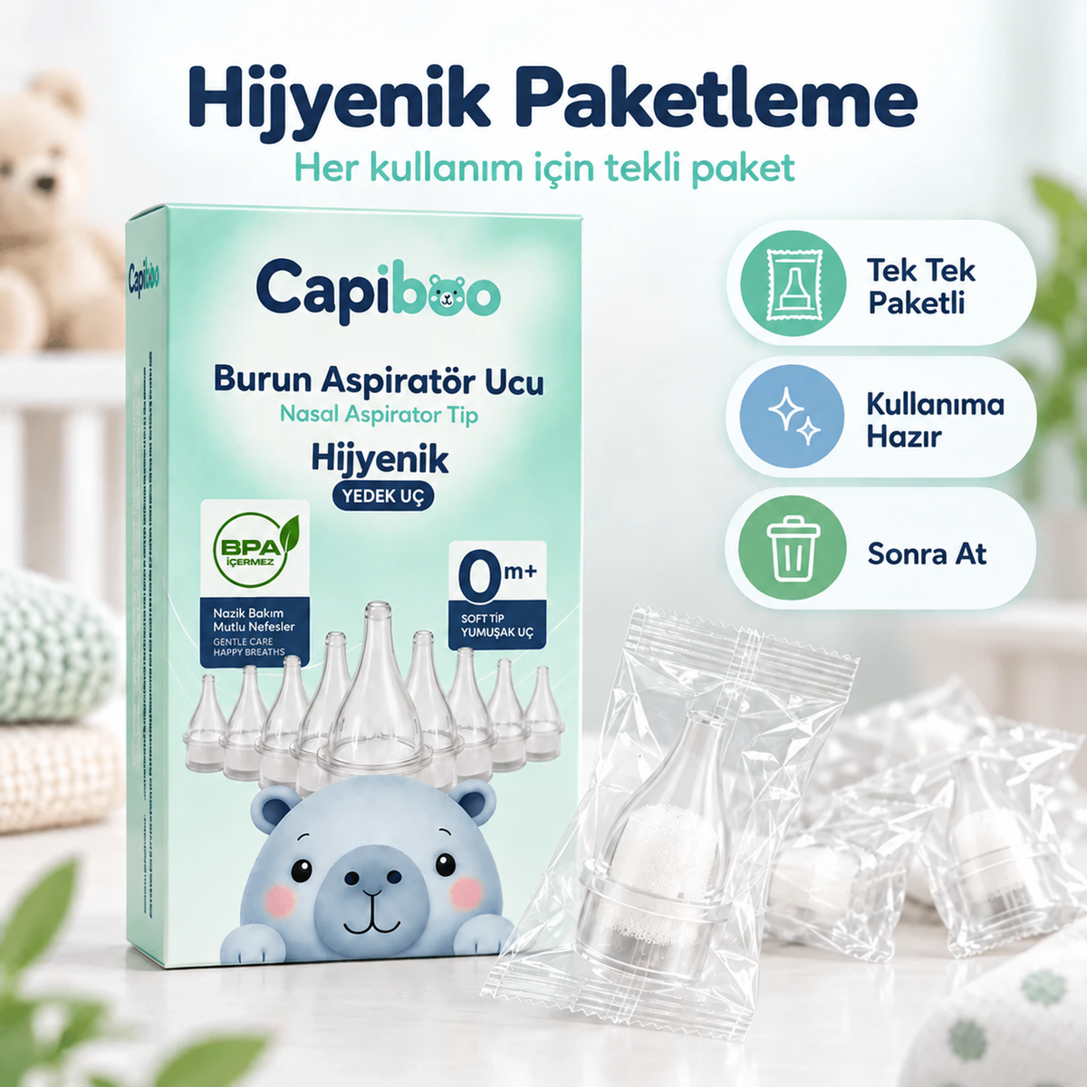 Bebek Burun Aspiratör Yedek Ucu