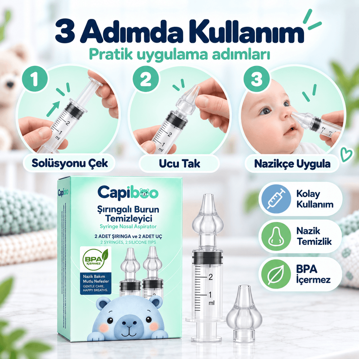 Bebek Şırıngalı Burun Temizleyici